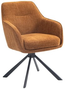 Oranžové čalúnené jedálenské kreslá v súprave 2 ks Avola – Unique Furniture