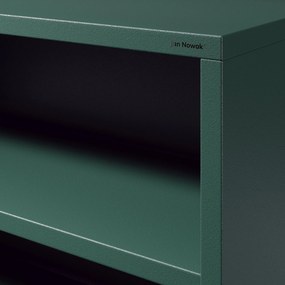 Nízky policový regál LUCA, 1000 x 900 x 350 mm, Modern: fľaškovo zelená farba