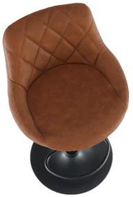 Barová stolička Terkan - koňaková / čierna