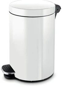 Alda Nášľapný odpadkový kôš, 12 L, lakovaný biely