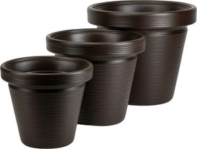 Plastový květináč Riflo 33,9x39 cm mokka