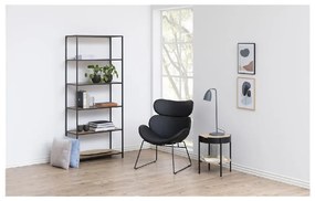 Regál v dekore duba v čierno-prírodnej farbe 77x185 cm Seaford – Actona