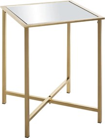 Štvorcový odkladací stolík Lagos 39x39 cm, zlatý
