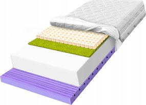 Penový matrac 150x180 pružný obojstranný s latexom H2 25 cm