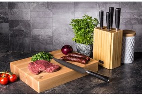Sada nožov G21 Damascus Premium v bambusovom bloku 5 ks + brúsny kameň 6002299