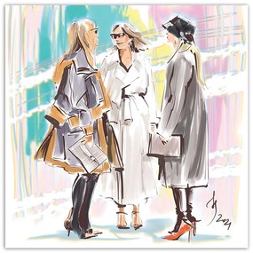Gario Obraz na plátne Ženy Walk Paris Priateľstvo - Irina Sadykova Rozmery: 30 x 30 cm