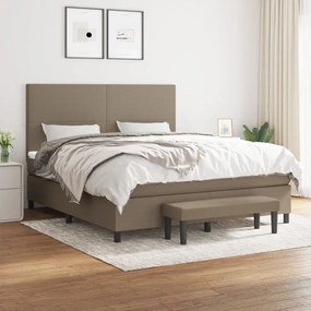 Posteľný rám boxspring s matracom sivohned 160x200 cm látka 3136449