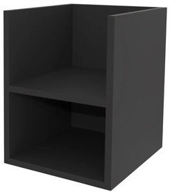 Mereo, Mereo Aira, kúpeľňová skrinka 40 cm, spodná, Multidecor, Čierna Supermat, MER-CN795SCIPM
