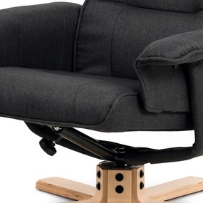 Polohovacie kreslo s podnožkou GREY2, sivá
