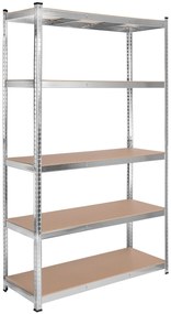 Dielenský regál IRONHOLD 205x120 cm strieborný