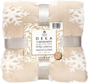 ARÔME HOME Mikroflanelová deka, Vločky béžovej