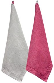 Home Elements Kuchynské utierky béžová a červená