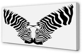 Obraz na plátne zrkadlo zebra 125x50 cm