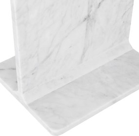 Odkladací stolík Avola 30 cm biely mramor