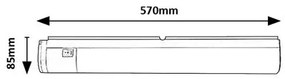 RABALUX 78029 Duddu svietidlo pod kuchynskú linku LED š570mm 17W/1020lm 4000K IP44 čierna, biela