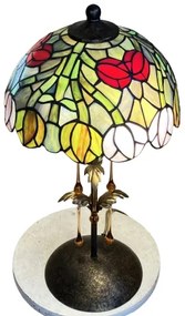 Retro lampa Tiffany TULIP Murano glass Drops Iron Base 56*26