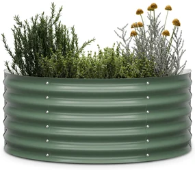 High Grow Half Circle, polkruhový vyvýšený záhon, 105x43x60 cm, z vlnitého oceľového plechu, jednoduchá montáž, odolný voči hrdzi a mrazu