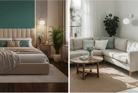 Nástenné svietidlo Eliza, 1x biele sklenené tienidlo, g/be