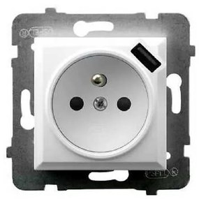 Zásuvka + USB zásuvka GP-1GZPUSB/m/00 biela