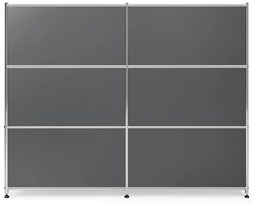 Kovová komoda »CN3« so 4 výklopnými priečinkami, šedá