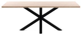 Jedálenský stôl v dekore dubového dreva Kave Home, 200 x 100 cm