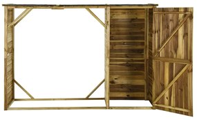 Prístrešok na náradie a drevo, borovica 253x80x170 cm