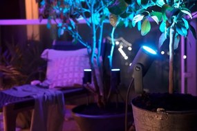 PHILIPS HUE Vonkajšie nástenné / zemné LED inteligentné osvetlenie HUE LILY s funkciou RGB, 8W, teplá biela-stud