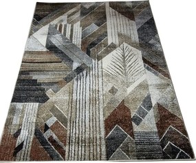 Vzorovaný koberec Villa 855 v hnedo-sivej kombinácii Rozmer: 60x100 cm