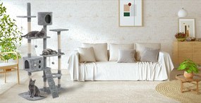 Tutumi Tutumi, škrabadlo, posteľ, vysoká veža 170cm pre mačky 370159, šedá, HOM-05694