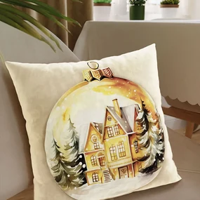 INTERMEDIC SK Obliečka na vankúš Velvet Zlatá Guľa 40x40 cm