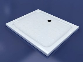 Dotty 80x100x5 cm štvorcová akrylová sprchová vanička, so sifonom