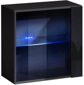 Závesná skrinka Switch WW3 čierna +LED