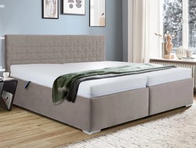 Posteľ Morty 180x200 cm, béžová látka, bez matracov