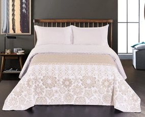 Obojstranný prehoz na posteľ DecoKing Alhambra béžový/biely, velikost 170x210