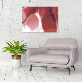 Obraz - Červená abstraktná kvetina N⁰3 (70x50 cm)