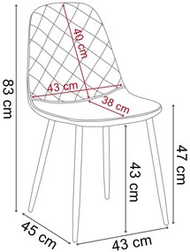 Čalúnená designová stolička ForChair III béžová