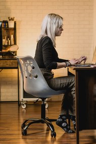 Dekorstudio Detská stolička JOY k písaciemu stolu - sivo čierna
