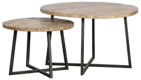 Odkladací stolík Schijf set 2 ks 39 × 55 × 55 / 48 × 78 × 78 cm