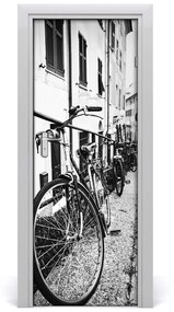 Fototapeta samolepiace na dvere mestské bicykle 85x205 cm