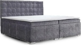 Čalúnená postel MIAMI, 200x180, tm.šedá / sv.šedá (forever 68/60)