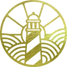 Drevený obraz s motívom majáka - FEDRO: Preglejka - Hnedá farba Rozmer  20 cm 4084-60783 PR0416