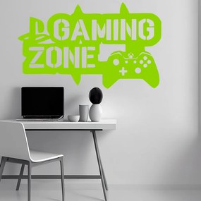 Veselá Stena Samolepka Gaming zone Farba: zelená, Veľkosť: 40 x 24 cm