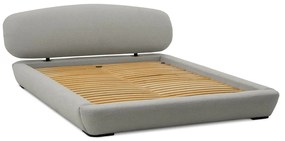 Svetlosivá čalúnená dvojlôžková posteľ s roštom 180x200 cm Odette – Scandic