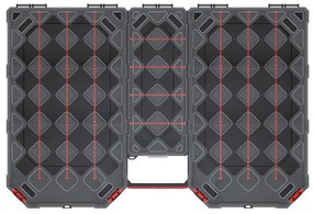 Kufríkový organizér 57,7 × 39 × 10,5 cm, prepážky, čierna