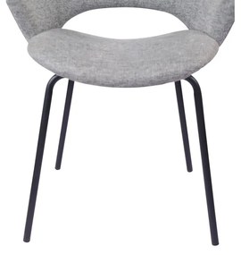 Svetlosivé čalúnené jedálenské kreslá v súprave 2 ks Rowley – Unique Furniture