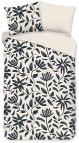 Čierne/béžové bavlnené obliečky na jednolôžko/predĺžené 140x220 cm Emilia – Good Morning