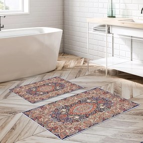 Súprava 2 kusov kúpeľňových predložiek ornamentálnych viacfarebná