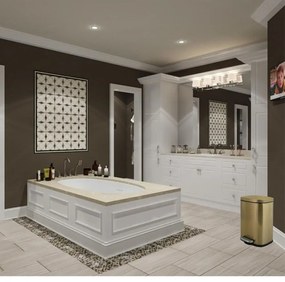 Nášľapný oceľový odpadkový kôš v matne zlatej farbe 5 l Akira – Spirella