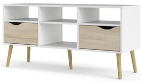 Biely TV stolík Tvilum Oslo, 117 x 57 cm