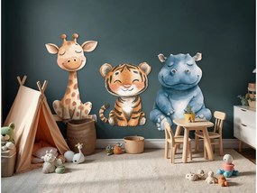 drevko |  Set obrazov na stenu Roztomilí kamaráti  55 x 92 cm